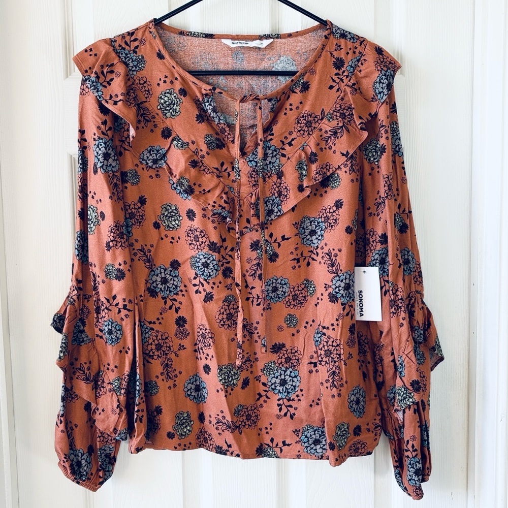 Floral Ruffle Blouse